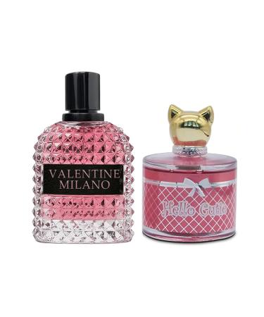 Women's Perfume Combo Set Milano Women&Hello Cutie Floral Fruity Fragrance Eau De Parfum Elegant 100ml Bottle Natural Spray Each for Daily Used Milano&Hello Cutie