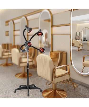 Infrared Heat Lamp 5 Head Color Processor Machine with Rolling Base 750W Adjusting Height Hair Heat Lamps for Salon Hair Salon Barber Equipment - Buy Online on GoSupps.com