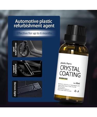 Car Plastic Renovation Coating Crystal Coating For Car Renovador De Pl Sticoy Cuero DeInteriores Revestimiento De Plastico Para Carro Long Duration Plastic Parts Refurbish Agent With Spong ( Color 2pcs - Buy Online on GoSupps.com