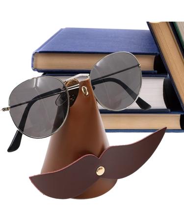 Shop Eseico Nasal Glasses Holders | Funny PU Leather Beard Glass Stands for Home & Travel - Buy Online on GoSupps.com