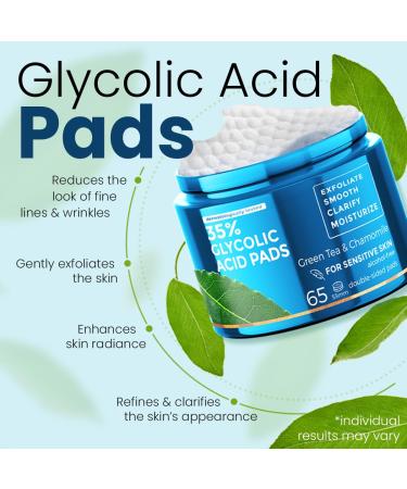 Buy FORMULAB Glycolic Acid Pads 35% - 2024 Exfoliating Face Pads with Chamomile & Green Tea | 65 Pads for Radiant Skin - International Shipping Available - Buy Online on GoSupps.com