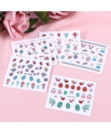 Exceart 5 Pcs Nail Stickers 3D Nail Stickers Decals Nail Art sticker Easter Decorative Nail Stickers Cartoon Nail Stickers for Girl Lady - Buy Online on GoSupps.com