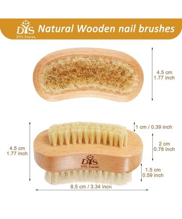 Wooden Fingernail Nail Brush - Natural Boar Sisal Bristle Cleaner for Men, Women, Kids - Buy Online on GoSupps.com
