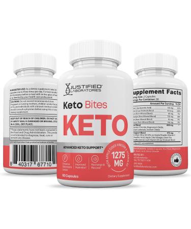 Justified Laboratories (2 Pack) Keto Bites ACV Pills 1275MG Formulated with Apple Cider Vinegar Keto Support Blend Alternative to Gummies 120 Capsules - Buy Online on GoSupps.com