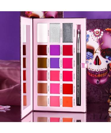 DE'LANCI 18-Color Lipstick Palette | Soft Moisturizing Long Lasting Matte Lipstick Set with Brush & Mirror | Smudge Proof Metallic & Glitter Lip Makeup - Buy Online on GoSupps.com