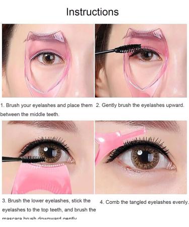 Eyelash Applicator Tool 11cm x 4.5cm Eyelash Tool Mascara Shield Portable mascara applicator tool and Beauty Accessories For Women Girls Ladies Daily and Parties Pink - Buy Online on GoSupps.com