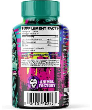 Tudca + NAC Liver Support Supplement - 600mg Tudca + 300mg N-Acetyl Cysteine | Anti-Aging Liver Formula | 60 Capsules - Buy Online on GoSupps.com