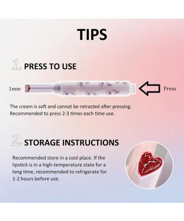 Erinde Tinted Glasting Melting Balm | Vegan Jelly Lip Balm & Lipstick | Moisturizing Glossy Heart Shape Gloss | 3 Colors #04 #05 #06 - Buy Online on GoSupps.com