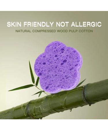 Uhngw Makeup Remover Pads Makeup Cleanser Sponges | Makeup Removal Pads Flower-Shaped Facial Scrubber Sponges for Daily Life Dating - Buy Online on GoSupps.com