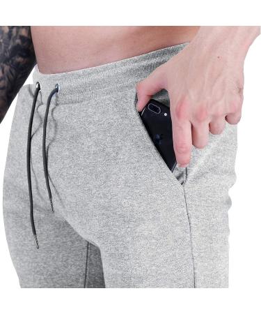 Wangdo Men's Slim Joggers - Grey Small | Gym Workout Pants for Running & Training - Buy Online on GoSupps.com