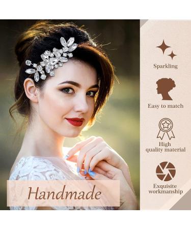 Crystal Bride Wedding Hair Comb Set - Silver Rhinestone Hair Accessories for Women - Buy Online on GoSupps.com