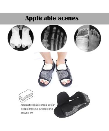 Open Toe Diabetic Shoes for Swollen Feet | Adjustable Extra Wide Walking Sandals Soft & Comfortable for Indoor/Outdoor Use - Buy Online on GoSupps.com