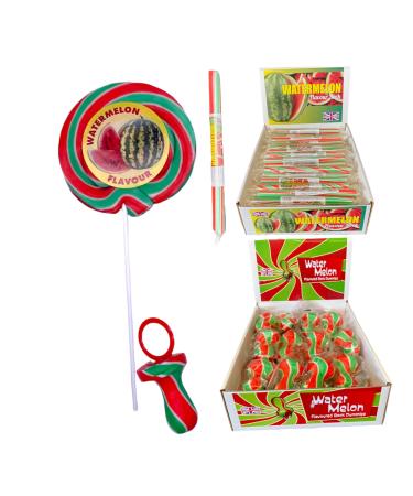 Watermelon Rock Gift Pack 20 X Rock Sticks 4 X Rock Dummies 2 X Large Wheel Lollies Handmade Traditional Rainbow Classic Sweets Retro Seaside Gift Wholesale Confectionery