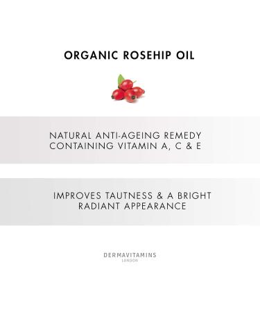 DermaVitamins 100% Organic Cold-Pressed Rose Hip Oil (10ml) - Pure and Natural Skincare Solution - Buy Online on GoSupps.com