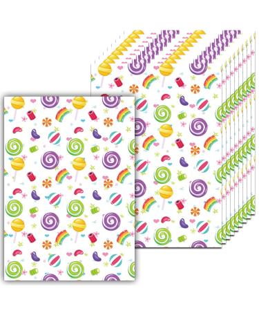 DPXWCCH 50 Pieces Sweet Candies Diamond Painting Decorative Release Paper Replacement Cover Sheets 5D Diamond Art Painting Tool Accessories (10cmx14cm)