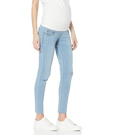 Motherhood Maternity Women's Indigo Blue Stretch Secret Fit Belly Ankle Denim Jegging Jeans L Cornflower Light Wash
