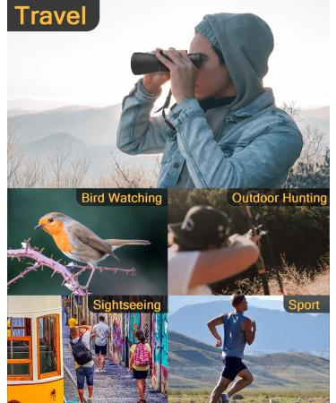GOANDO 20x50 Binoculars for Adults and Kids High Power Compact Binoculars Large Waterproof Binoculars with Low Light Night Vision for Hunting Bird Watching Travel Sightseeing Outdoor Sports  Black - Buy Online on GoSupps.com