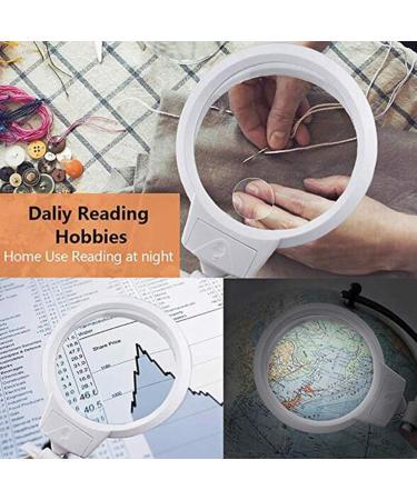 Desktop Magnifying Glass 2X 6X Led Foldable Magnifier Lamp Reading Glass Loupe for Reading Repair Hobbies White A Magnifying Glasses to Pursue Happiness - Buy Online on GoSupps.com