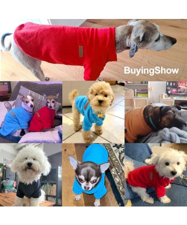 Shop Hualisiji Fleece Dog Sweater for Large Dogs - Warm Light & Soft - 2PCs in Red & Dark Blue - Buy Online on GoSupps.com