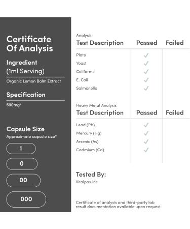 Double Wood Supplements Organic Lemon Balm Tincture - for Digestion & Relaxation 590mg - 2FL OZ 120 Servings (Better Absorbed Than Capsules Great for Lemon Balm Tea) - Buy Online on GoSupps.com