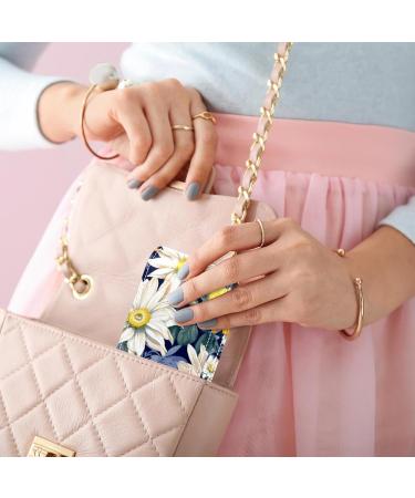 Travel Lipstick Organizer Case - Portable Makeup Bag with Mirror | Flower Watercolor Daisy & Sunflower Design - Buy Online on GoSupps.com