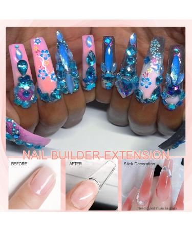 Building Gel for Gel Nails - UV Nail Extension & Solid Glue Gel - 15g Clear Set for DIY Home Salon - Buy Online on GoSupps.com