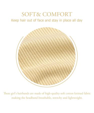 Midodo 8-Piece Baby Turban Set for Girls - 0-3 Months Knitted Hair Bands & Soft Elastic Headbands - Newborn Chopping Bracelet - Stylish & Comfortable - Buy Online on GoSupps.com