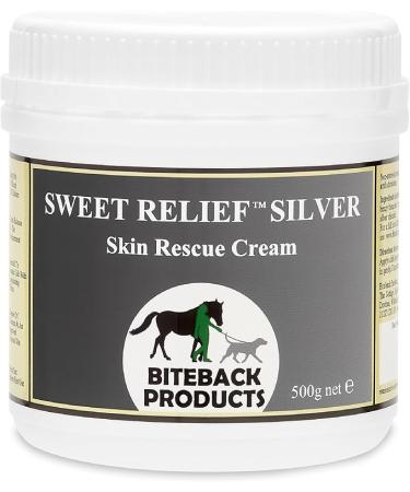 Biteback 'Sweet Relief Silver' Cream - Essential Antiseptic for Dogs & Horses Ideal for Minor Abrasions & Rubs Vital in First Aid Silver-Infused for Skin Revival - 500g - Buy Online on GoSupps.com