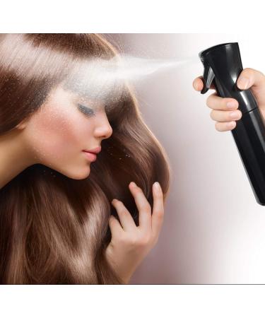 LSAIFATER Continuous Water Mist Hair Spray Bottle 160ml - Perfect for Hairstyles Plants & Cleaning - Black - Buy Online on GoSupps.com