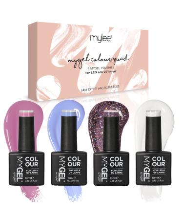 Mylee from Mylee Oh My Quad Gel -Nailack Set 4x10ml UV/LED Nail Art Manicure Pedicure for professional use in the living room and at home - durable and easy to use - Buy Online on GoSupps.com