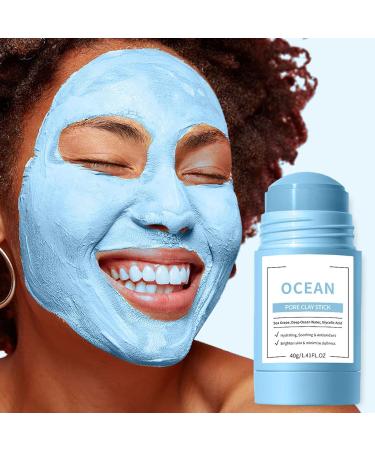 Cleansing Mud Mask Stick | Sea Grape Mud Mask Stick | Reduce Blackheades Control Oil Improve Facial Dullness | Moisturising Clay Stick for Women 40g - Buy Online on GoSupps.com