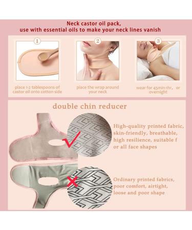 Beauty Face Sculpting Sleep Mask & V Line Lifting Mask with Castor Oil Pack - Double Chin Reducer & Thyroid Neck Wrap for V Line Shaping - Buy Online on GoSupps.com