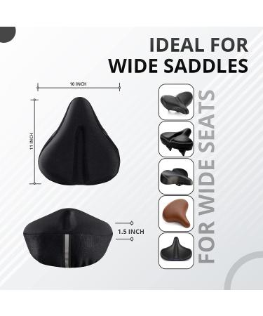 MAQRBAQR Cycling Bike Seat Cushion - Padded Gel Cover for Peloton and Cruiser Bikes | Ultimate Comfort for Men & Women | 11 x 10 Black - Buy Online on GoSupps.com