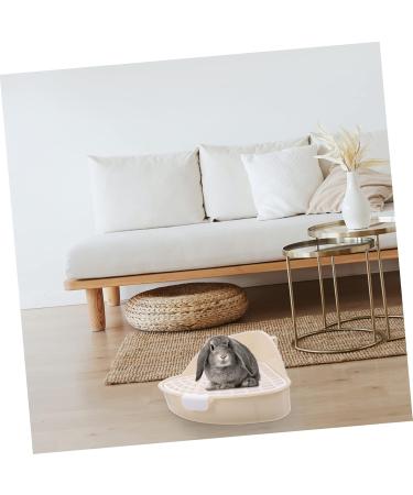 HANABASS 2pcs Box Rabbit Toilet Critter Litter Hamster Triangle Toilet Hamster Bedding Cage Pee Plastic White 25X19X10CMx2pcs Whitex2pcs - Buy Online on GoSupps.com