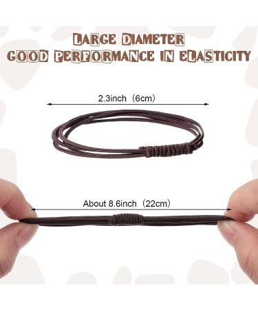 36 Pcs Bracelet Hair Ties for Women - Seamless Hair Elastics - Knotted Ponytail Holder - 4 in 1 Design - Black Gray Brown - Buy Online on GoSupps.com