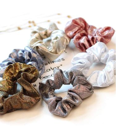 Cadania Women's Wide Stretch Thick Hair Rope - Metallic Glitter Ponytail Holder & Halloween Bracelet - Buy Online on GoSupps.com