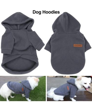 Hualisiji Hooded Sweater for Dogs | Lightweight & Warm Chihuahua Hoodie | Soft Dog Sweatshirt in Light Gray (L) - Buy Online on GoSupps.com