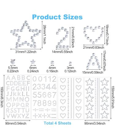 OIIKI 4 Sheets Star Hair Face Jewels - Self-Adhesive Acrylic White Rhinestones Stickers for Makeup Parties & Festivals | Body Jewelry Decorations - Buy Online on GoSupps.com