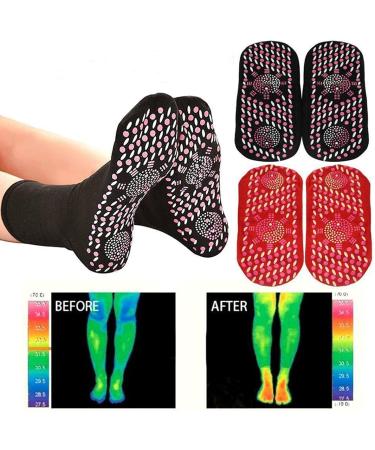 3 Pcs AFIZ Tourmaline Acupressure Self-Heating Shaping Socks - VeinesHeal Hyperthermia & Slimming Health FIR Therapy Socks - Buy Online on GoSupps.com