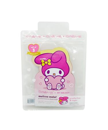 The Cr me Shop x My Melody Mellow Melo Printed Essence Sheet Mask Acne Face Mask K Beauty Facial Mask (3pk)