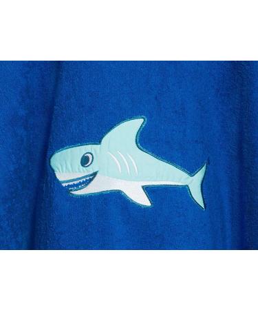 Playshoes Unisex Children's Shark Terry Cloth Poncho Bathrobe Towel S (Up to 4 Years) - Ideal for Bath & Beach - International Shipping Available - Buy Online on GoSupps.com