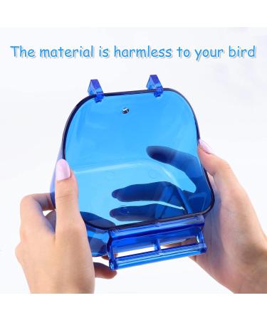 Bird Bath for Cage Bird Bath Box Bird Bath Tub Bird Box Parrot Bath Tub Shower Box Bird Cage Accessory Supplies for Little Bird Canary Budgerigar Parrots Crested Myna Cockatiel Lovebird Blue (blue) - Buy Online on GoSupps.com