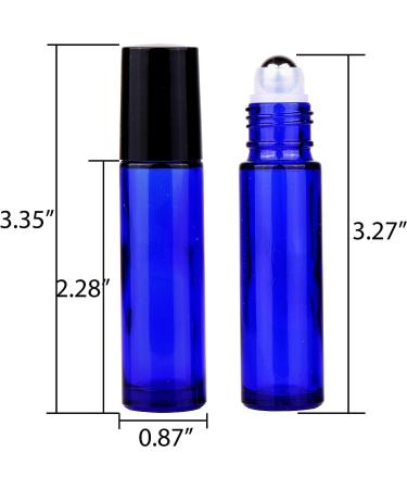 Inice 24 Count Cobalt Blue Glass Roller Bottles for Essential Oils - 10ml - Buy Online on GoSupps.com