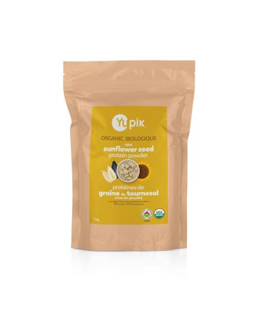 Yupik Organic Raw Sunflower Seeds Protein Powder 53% Protein 1 kg Gluten-Free Non-GMO Kosher Vegan Salt-Free Oil-Free Plant-Based Protein Source of Fiber Ideal for Smoothies & Baking 1 kg (Pack of 1)