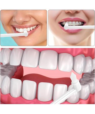 Ouligay 2Pcs End-Tuft Tapered Toothbrushes - Soft Trim, Orthodontic Braces Detail Cleaning - Blue White - 2 Count - Buy Online on GoSupps.com
