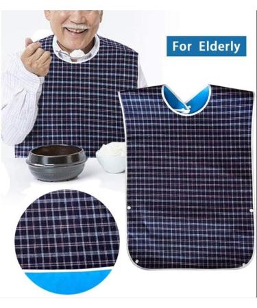 Adult Bibs Waterproof Eldly Bibs Washable Adult Mealtime Feeding Bibs Clothing Protector for Elderly Men Women - Buy Online on GoSupps.com