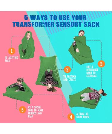 SZSMART Sensory Body Sock for Adult 65"x29" Full-Body Wrap Stretchy Body Sox to Relieve Stress for Adult with Autism Anxiet (Green XL/163-191cm) XL/163-191cm Green - Buy Online on GoSupps.com