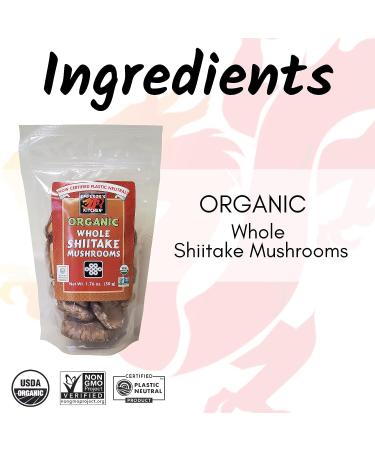 Emperor's Kitchen Organic Whole Shiitake Mushrooms - 17.6oz Bag - Buy Online on GoSupps.com
