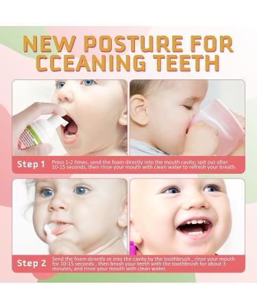 Strawberry Kids Foam Toothpaste | Low Fluoride U-Shaped Toothbrush Paste | Ages 3+ | Electric Toothbrush Friendly | 1 Pack - Buy Online on GoSupps.com