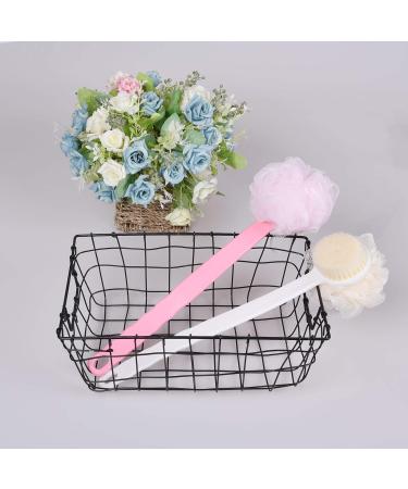 2-Pack Long Handle 2-in-1 Loofah Back Scrubber with Bristles and Sponge - Skin Exfoliating Bath Body Brush - Buy Online on GoSupps.com